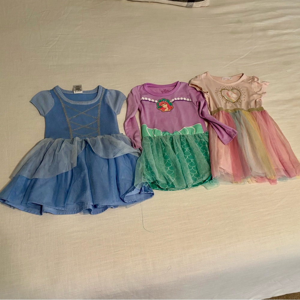 3T Disney Princess dress bundle